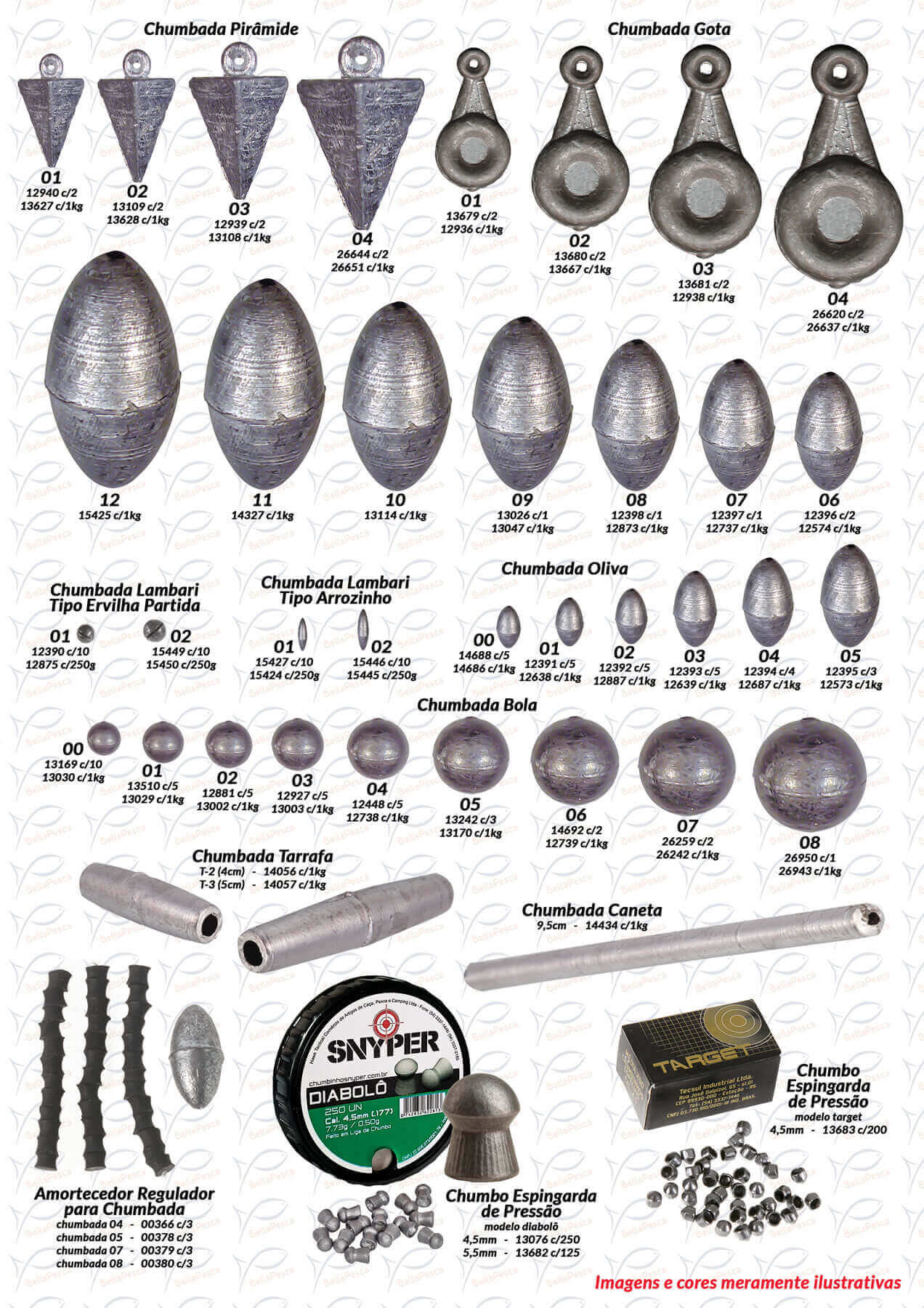 Página 12 do Catálogo BellaPesca 2025/2026 | Chumbadas