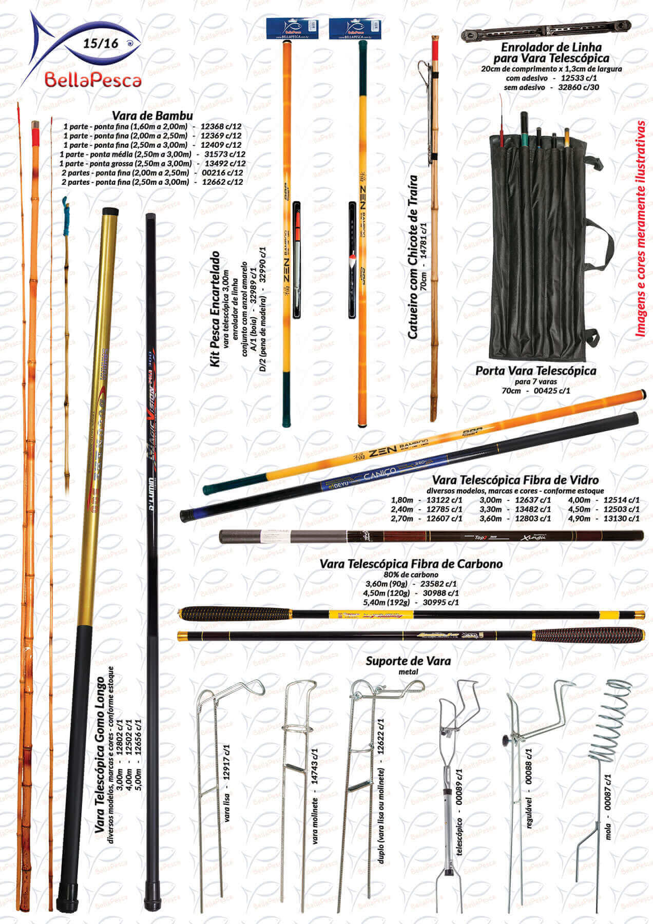 Página 15 do Catálogo BellaPesca 2025/2026 | Varas e suportes
