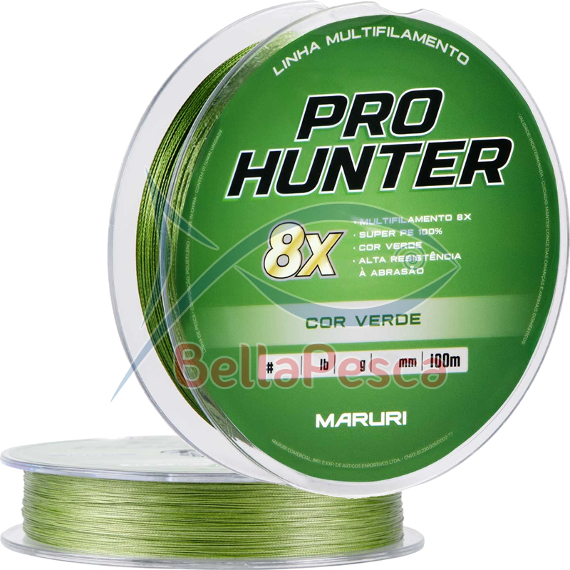 Linha multifilamento Maruri Pro Hunter 8X com 100 metros